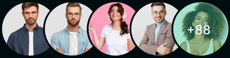 Logos de clients ou photos d'utilisateurs satisfaits