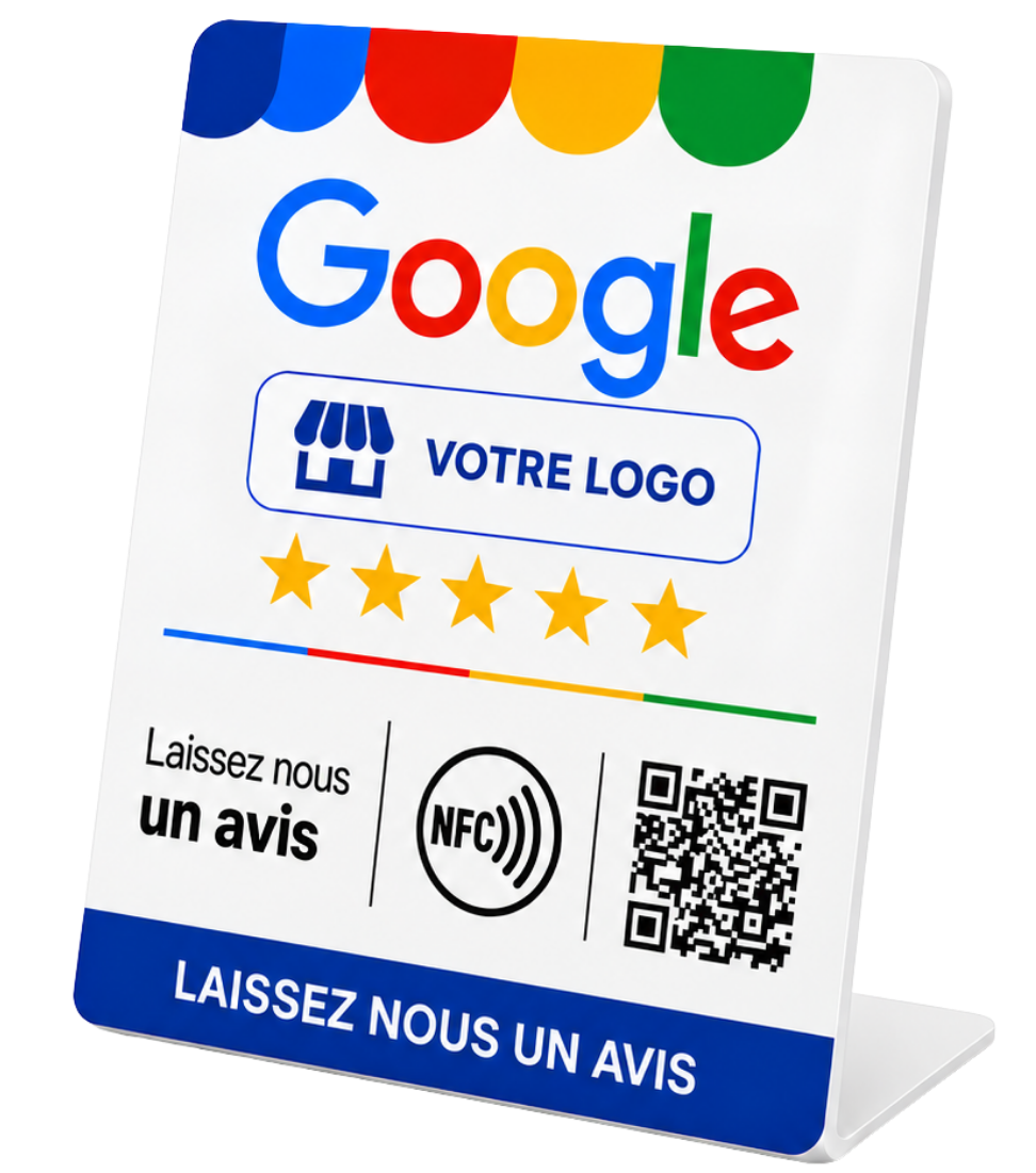 STAND CHEVALIER PLEXI NFC POUR AVIS GOOGLE