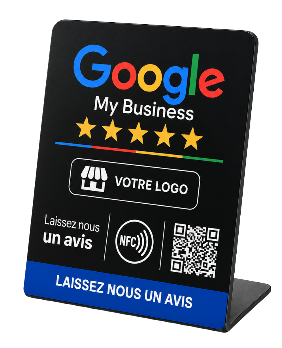 STAND CHEVALIER PLEXI NFC POUR AVIS GOOGLE